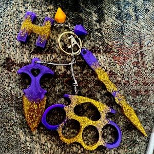 Hand crafted resin self defense kits